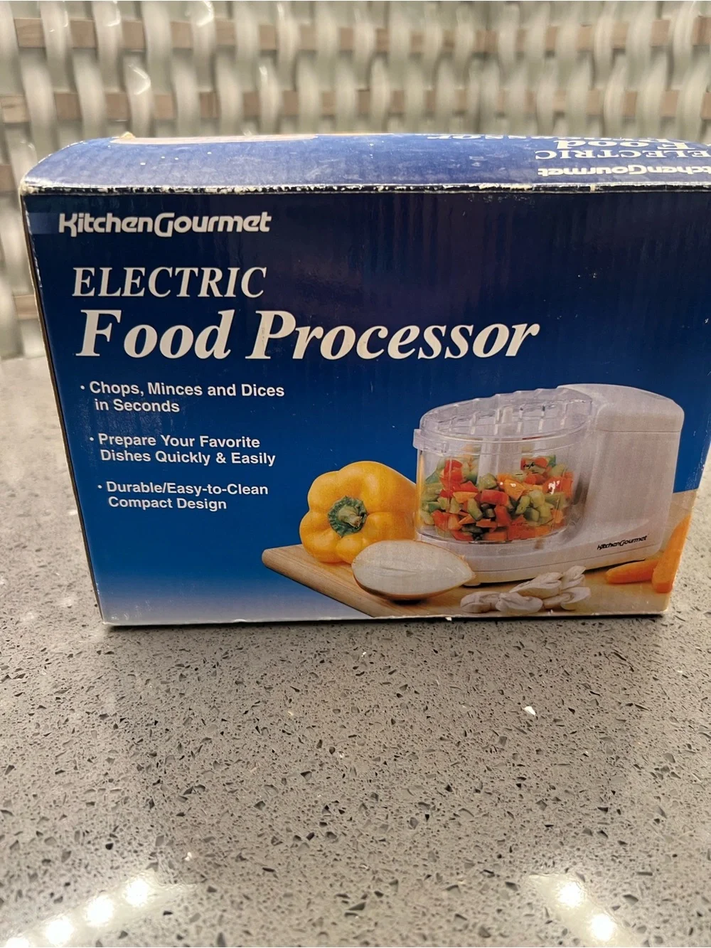 Kitchen Gourmet White Mini Food Chopper - Compact Electric Chopper